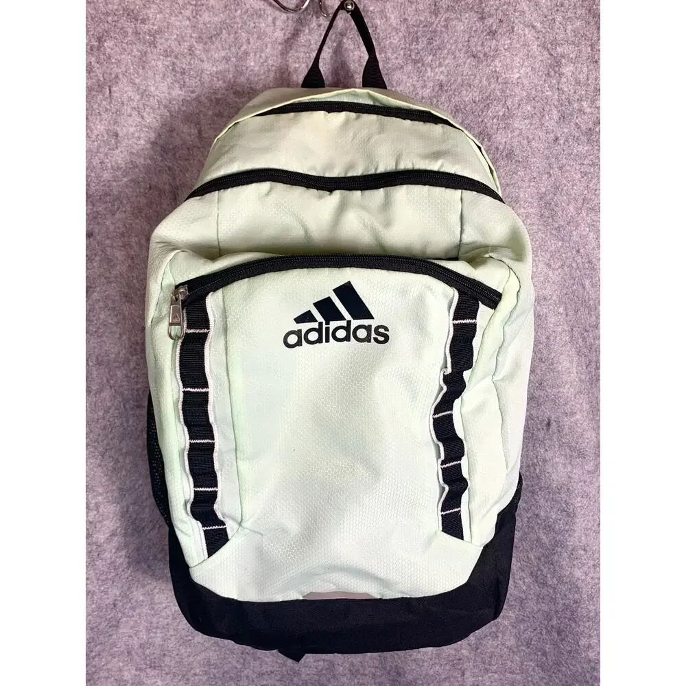 Adidas Excel V Backpack, Pale Green w Black, Book Bag, Padded Laptop Carrier - Picture 3 of 10